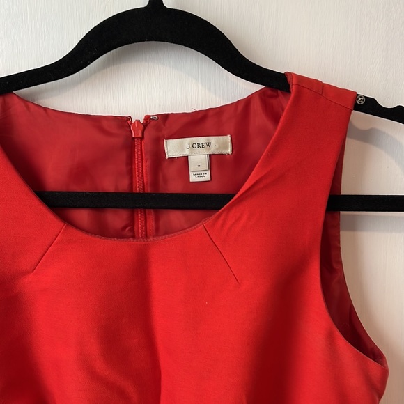 Red JCrew suiting dress - Picture 2 of 3
